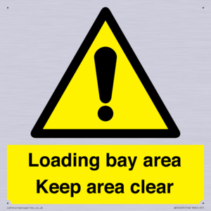 Loading bay area Keep area clear